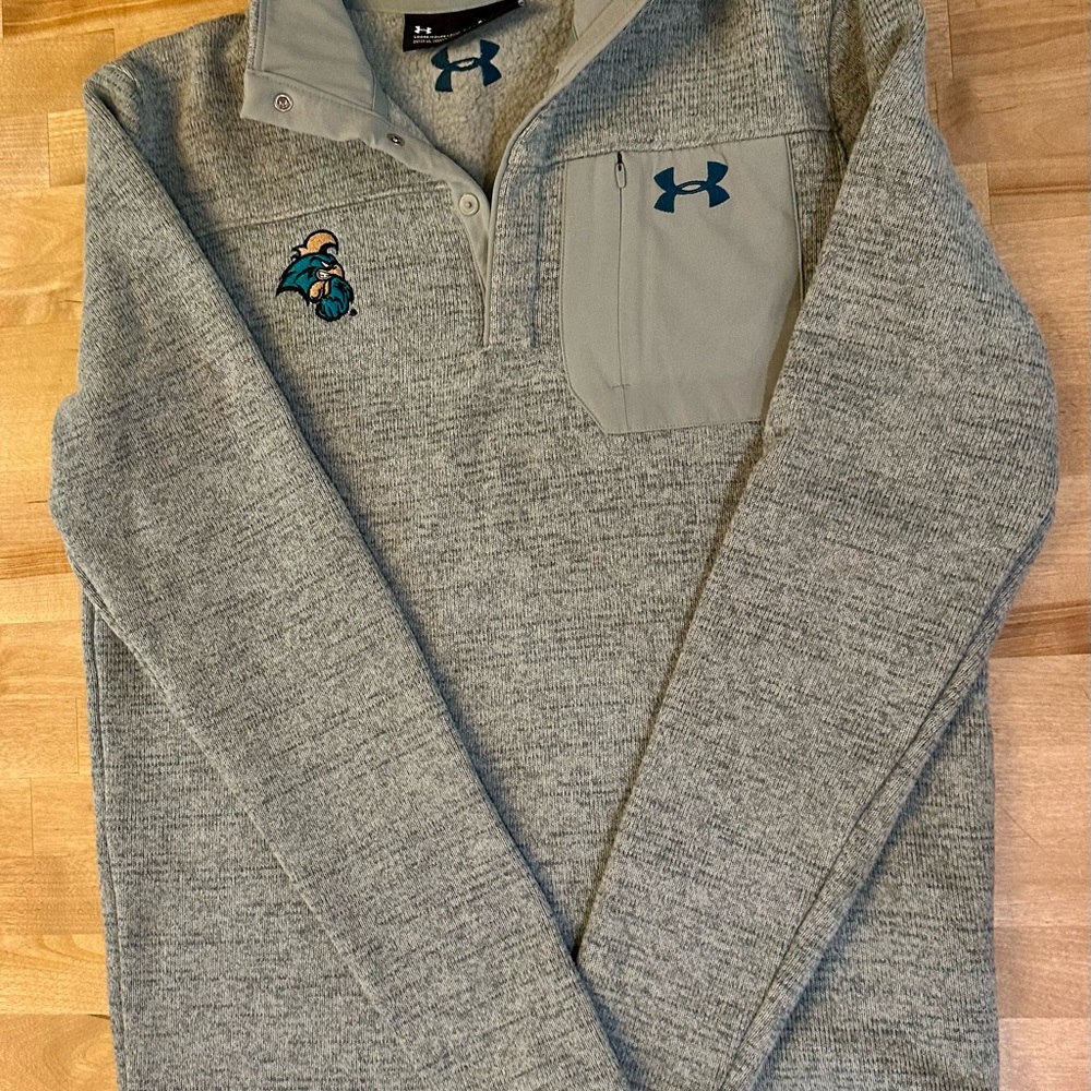 Under Armour Men's Zip Up Sweater in Gray